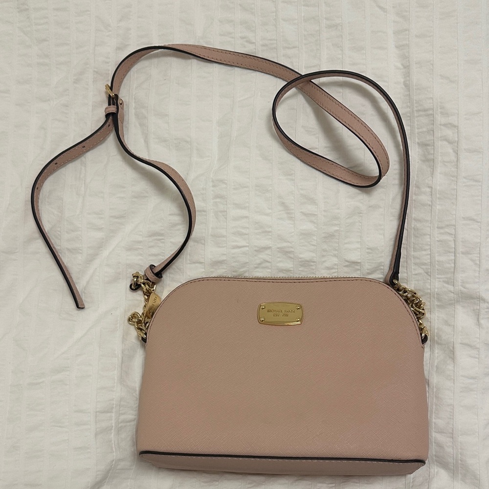 Michael Kors Pink Crossbody Bag with Gold Hardware